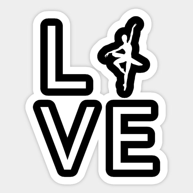 Ballet Love Sticker by LetsBeginDesigns